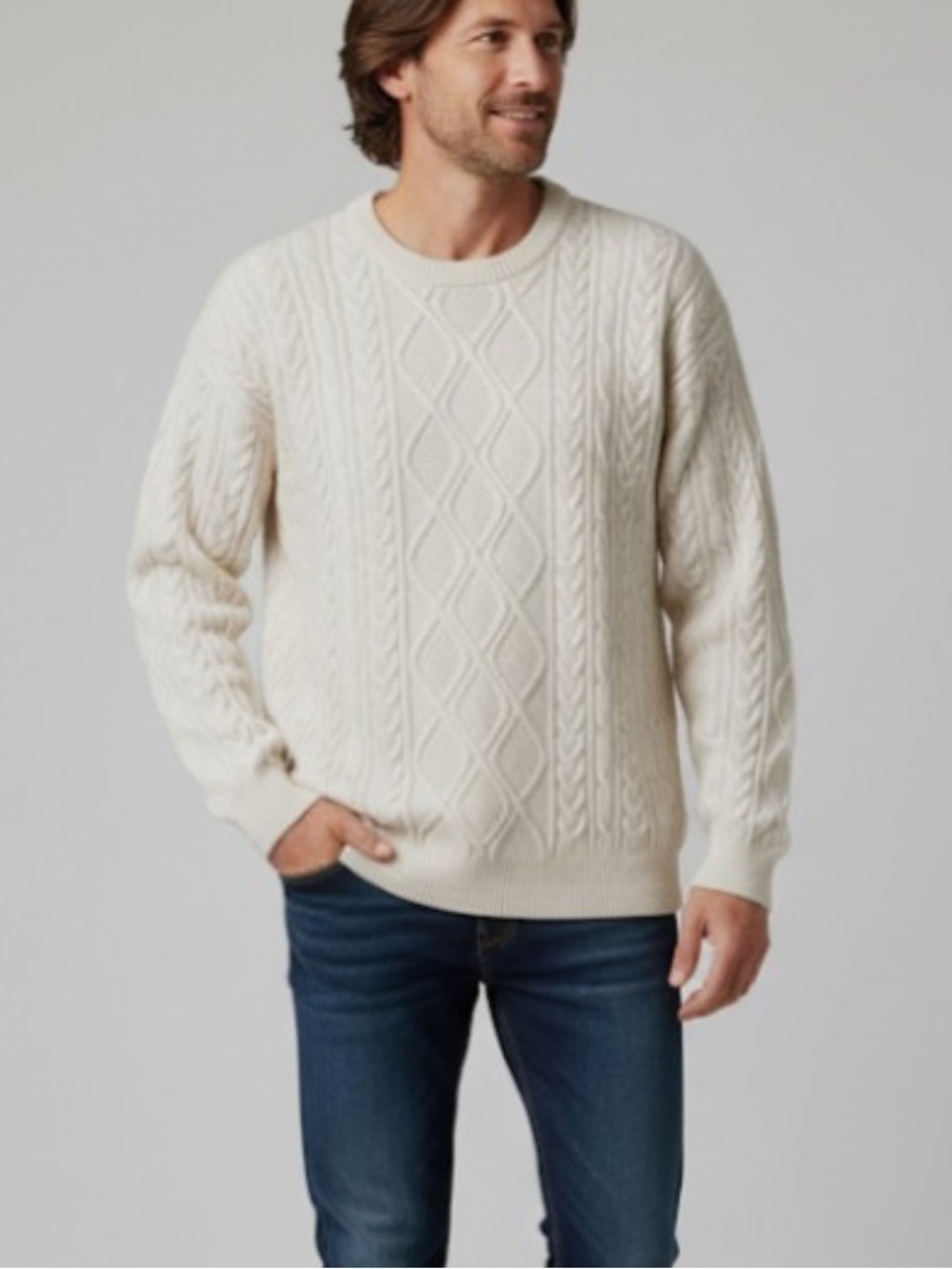 Aelfric Eden Fisherman Cable Knit Sweater Men’s XXL 2XL